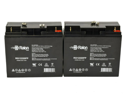 Raion Power Replacement 12V 22Ah Battery for Clore Automotive ES2500 Jump Starter - 2 Pack