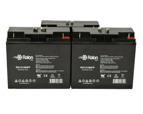 Raion Power Replacement 12V 18Ah Battery for Peak PKC0BK 450 Amp Jump Starter - 3 Pack