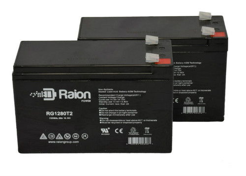 Raion Power Replacement 12V 8Ah RG1280T2 Battery for Laerdal 1000 Heartstart Training Battery - 2 Pack