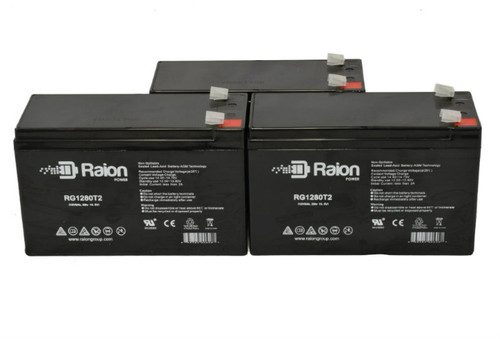 Raion Power Replacement 12V 8Ah RG1280T2 Battery for Marquette 32132 - 3 Pack