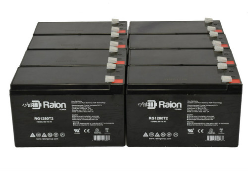 Raion Power Replacement 12V 8Ah RG1280T2 Battery for Mennen Medical Cardiac Output Mon - 8 Pack