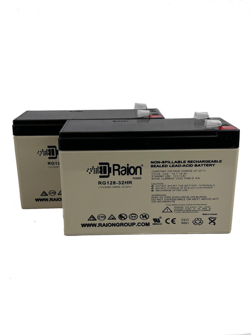 Raion Power 12V 7.5Ah High Rate Discharge UPS Batteries for Fenton PS60 - 2 Pack