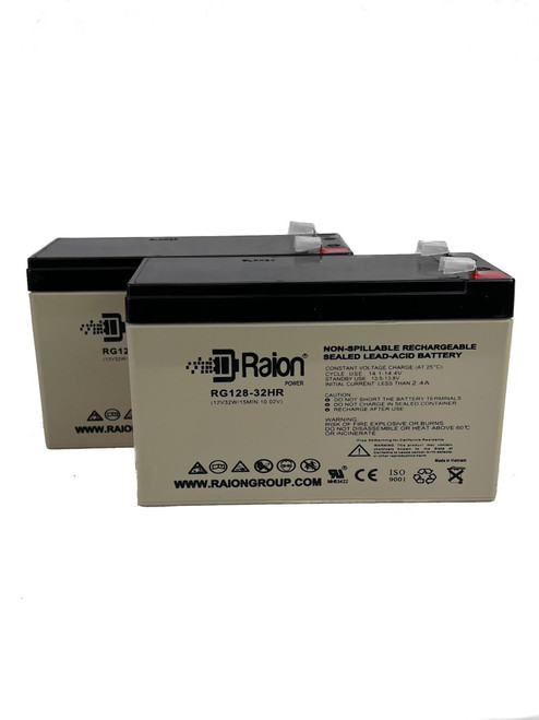 Raion Power 12V 7.5Ah High Rate Discharge UPS Batteries for ONEAC ONe300A-SB (Double Battery Model) - 2 Pack