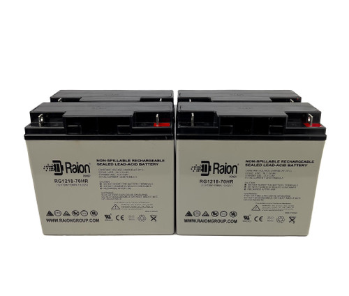 Raion Power RG1218-70HR 12V 18Ah Replacement UPS Battery for APC Smart-UPS XL 2200VA SUA2200XL - 4 Pack