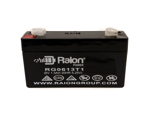 Raion Power 6V 1.3Ah Compatible AGM Replacement Battery for Plus Power PP6-1.3