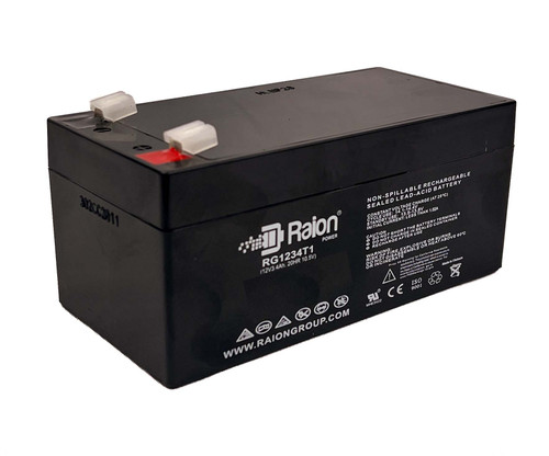 Raion Power 12V 3.4Ah Non-Spillable Replacement Battery for DET Power SJ12V3.2Ah