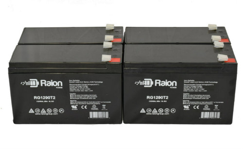 Raion Power Replacement 12V 9Ah Battery for Leoch Battery DJW12-9 - 4 Pack