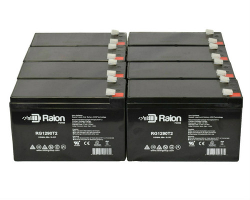 Raion Power Replacement 12V 9Ah Battery for Prostar PR1290 - 8 Pack