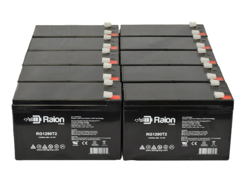 Raion Power Replacement 12V 9Ah Battery for Leoch Battery DJW12-9 - 10 Pack