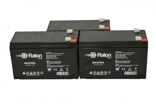 Raion Power Replacement 12V 7Ah Battery for Black Box BAT/BBB7.2 - 3 Pack