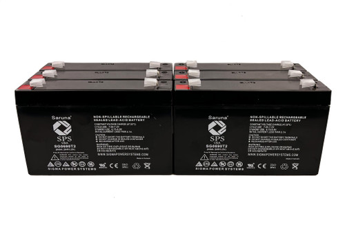 Raion Power RG0690T2 6V 9Ah Replacement Lead Acid Battery for Sunnyway SW675 - 6 Pack