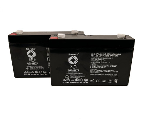 Raion Power RG0690T2 6V 9Ah Replacement UPS Battery Cartridge for Tripp Lite SmartPro 120V 500VA 300W SMART500RT1U - 2 Pack