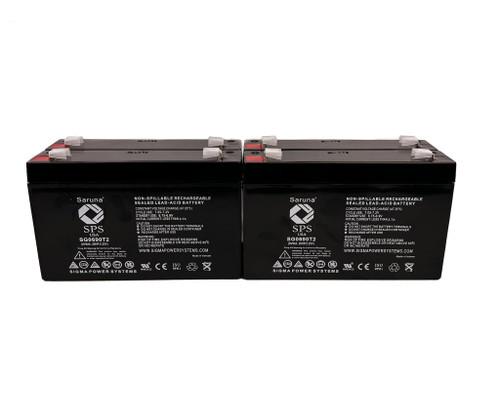 Raion Power RG0690T2 6V 9Ah Replacement UPS Battery Cartridge for Middle Atlantic Select Series UPS 1000VA UPS-S1000R - 4 Pack