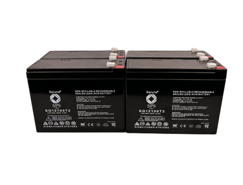 Raion Power 12V 10Ah Lead Acid Replacement Battery for Duracell DURA12-10F2 - 4 Pack