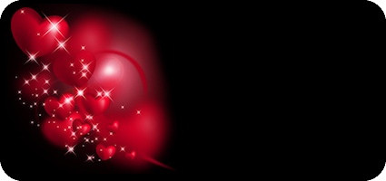 Floating Hearts Black & Red