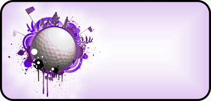 Golf Ball Splatter Purple