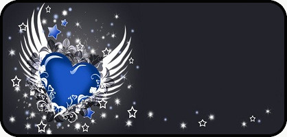 Winged Heart Blue