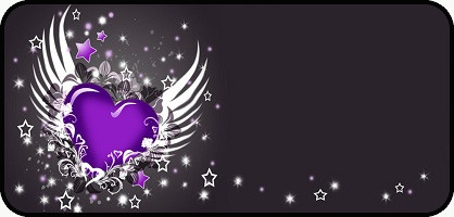 Winged Heart Purple