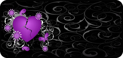 Broken Heart Purple
