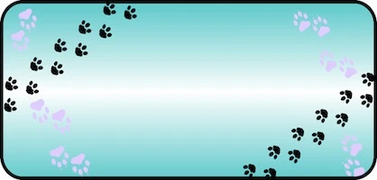 Paw Prints Blue
