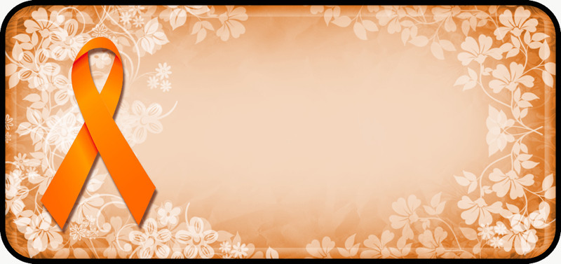 Ribbon Floral Orange