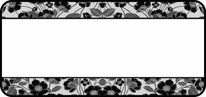 Floral Border Gray