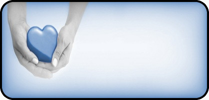 Heart in Hands Blue
