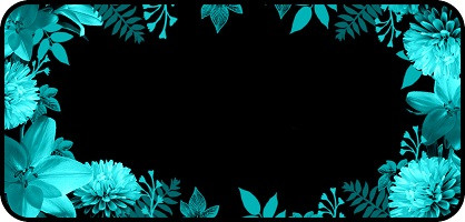 Black & Aqua Floral
