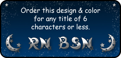 Title shown on the tag is an example only. We can do any title up to 6 letters.