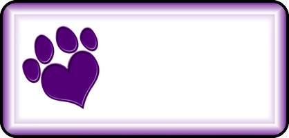Heart Paw Purple