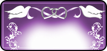 Wedding Doves Purple
