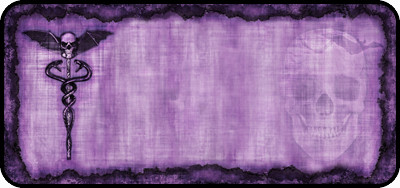 Skull Caduceus Purple