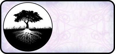 Tree of Life B&W Purple