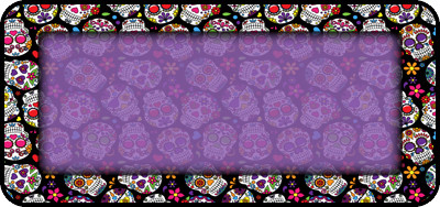 Colorful Skulls Purple
