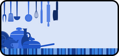 Kitchen Clutter Blue
