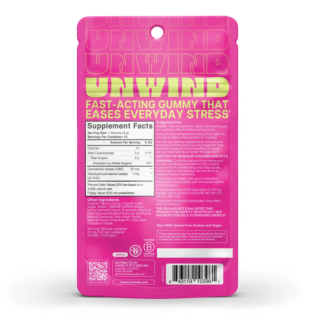 Charlotte's Web Unwind THC Gummies | My CBD Solution