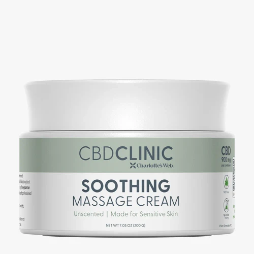 200g tub of CBD Clinic Soothing Unscented Massage Cream