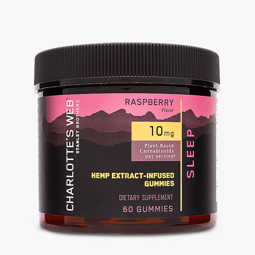 60 count container of Charlotte's Web Raspberry CBD Sleep Gummies 60 count container of Charlotte's Web Raspberry CBD Sleep Gummies