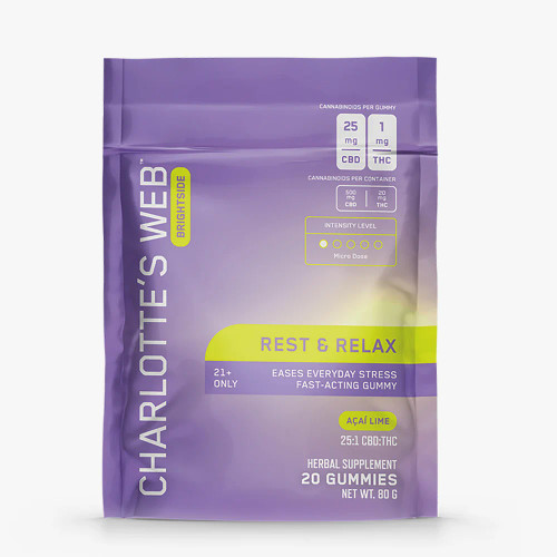 20 pack of Charlotte's Web Rest & Relax THC Gummies