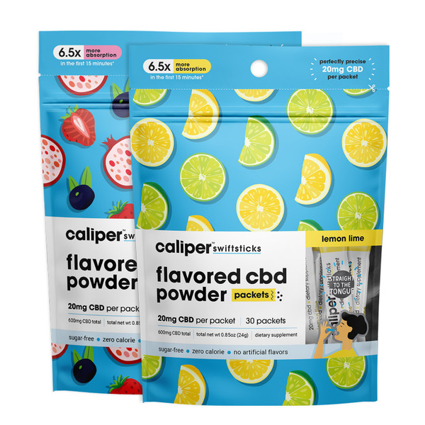 Caliper Flavored CBD Powder Packets Caliper Flavored CBD Powder Packets