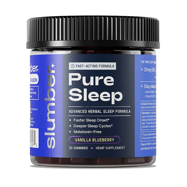 30 count container of Slumber Pure Sleep CBN Gummies 30 count container of Slumber Pure Sleep CBN Gummies