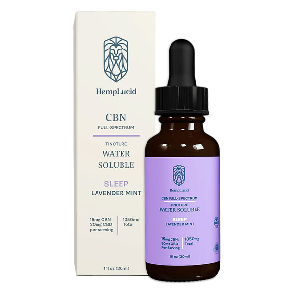 HempLucid Lavender Mint CBN Sleep Tincture - 30mL bottle