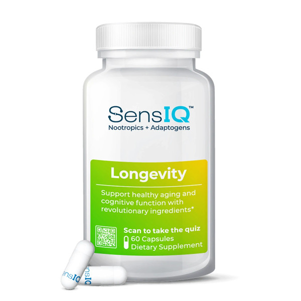 60 count bottle SensIQ Longevity Capsules 60 count bottle SensIQ Longevity Capsules