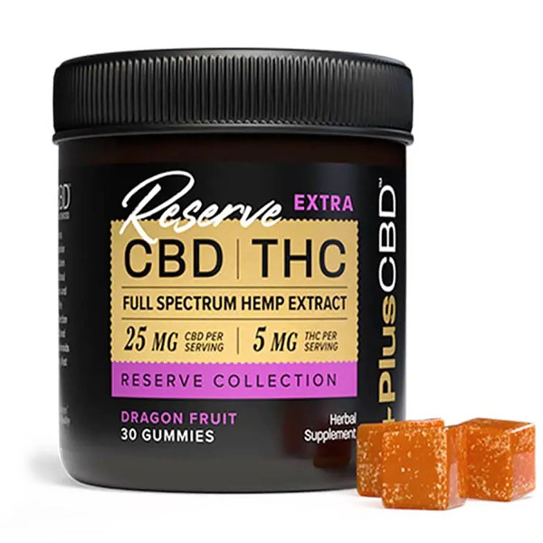 30 count container of +PlusCBD Reserve Extra THC Gummies 30 count container of +PlusCBD Reserve Extra THC Gummies