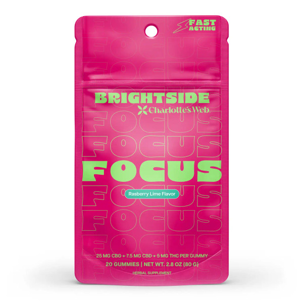 20 pack of Charlotte's Web Brightside Focus THC Gummies