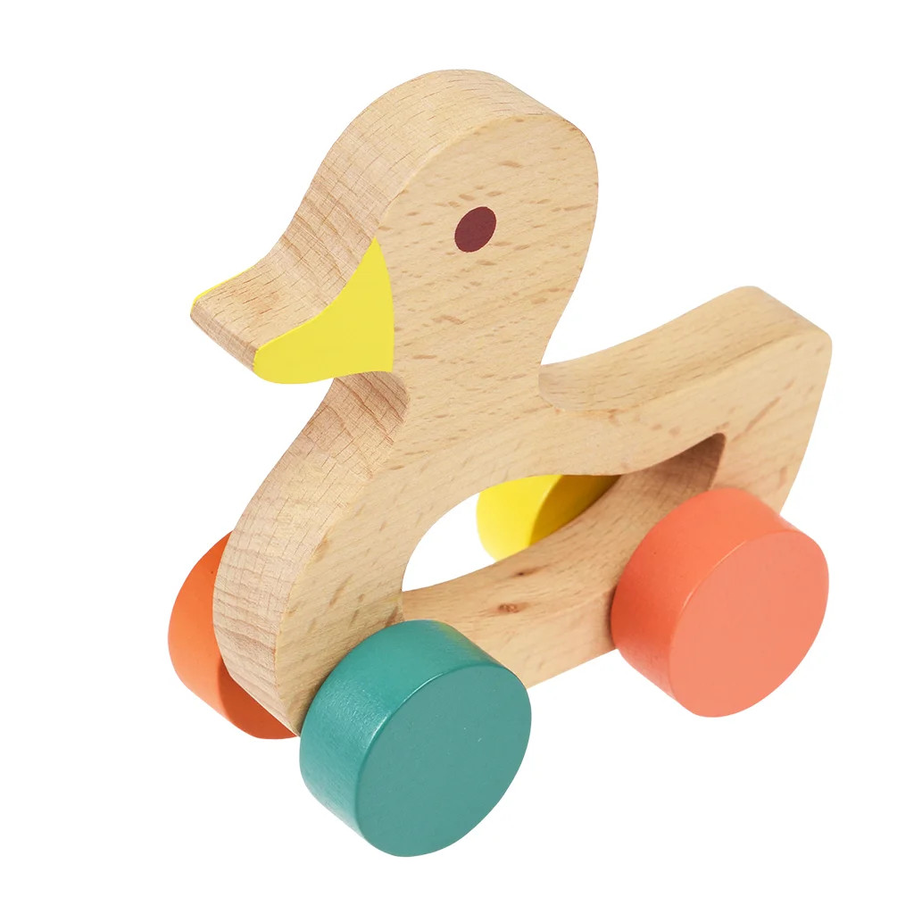 Wooden Push Along - Duck