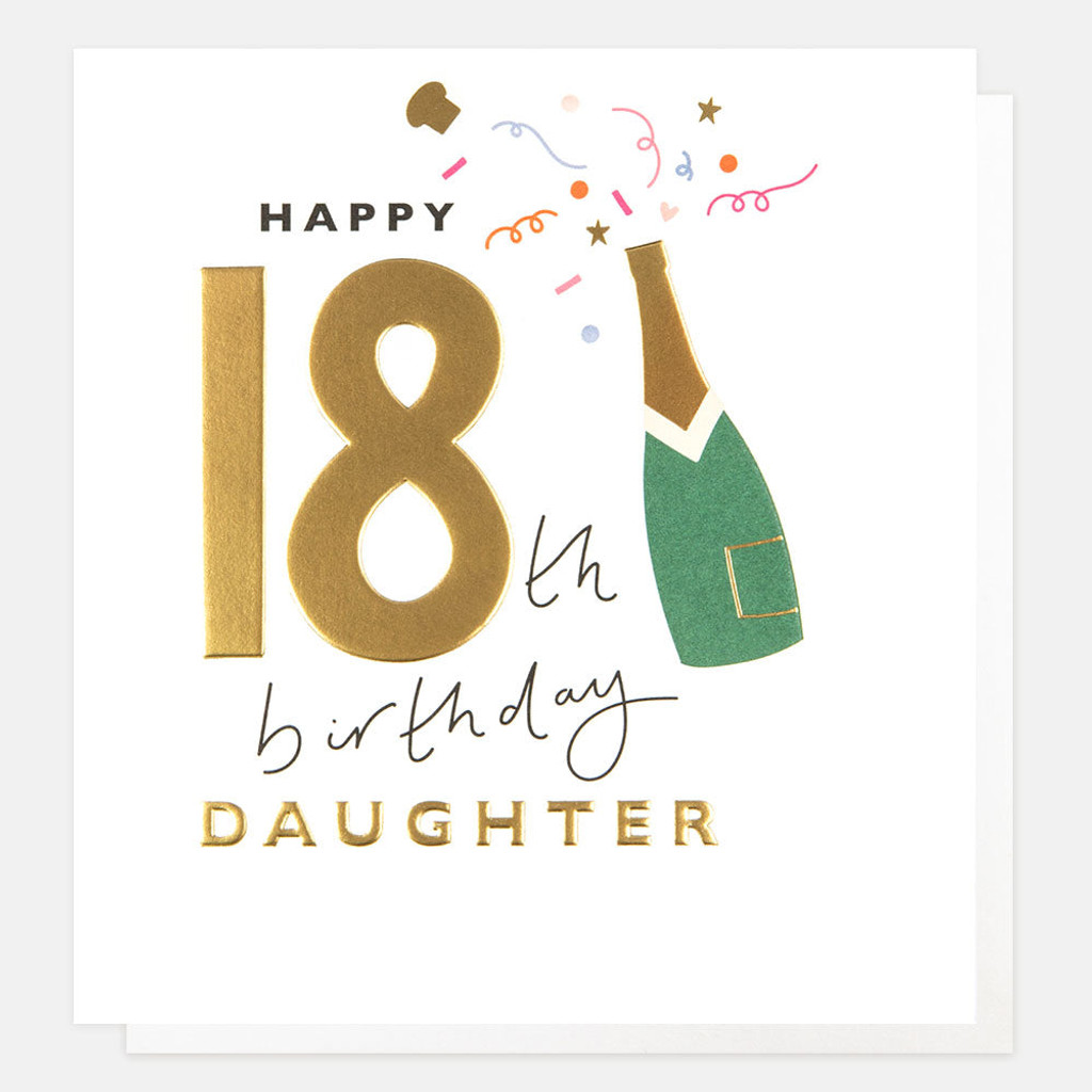 Champagne Bottle 18th Birthday Card For Daughter SCL006