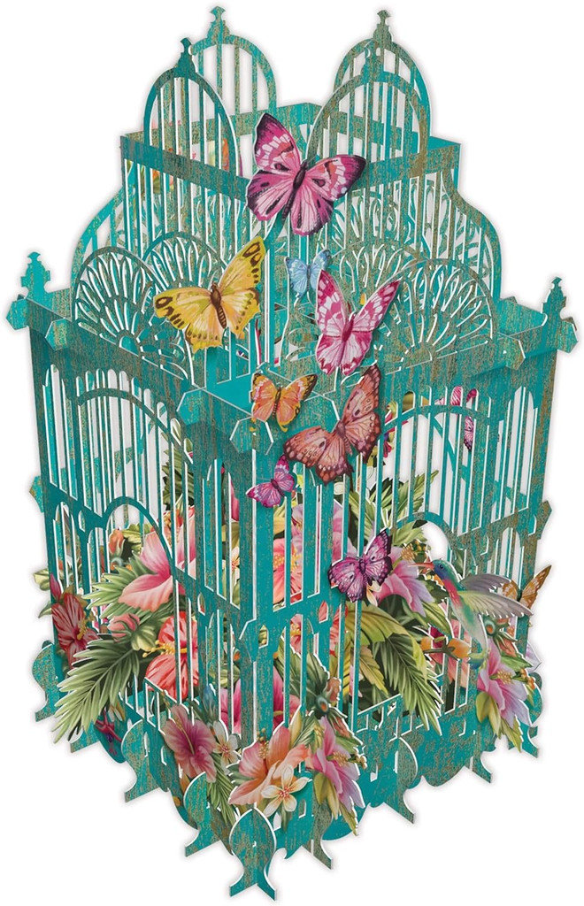 The Tropical Cage - 3D Pop Up Greetings Card 3D022