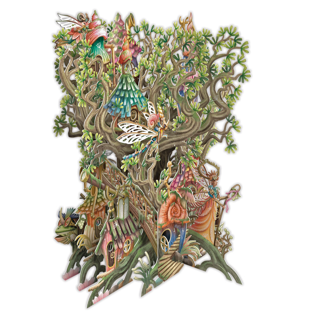 Fairy House On The River - 3D Pop Up Greetings Card3D039