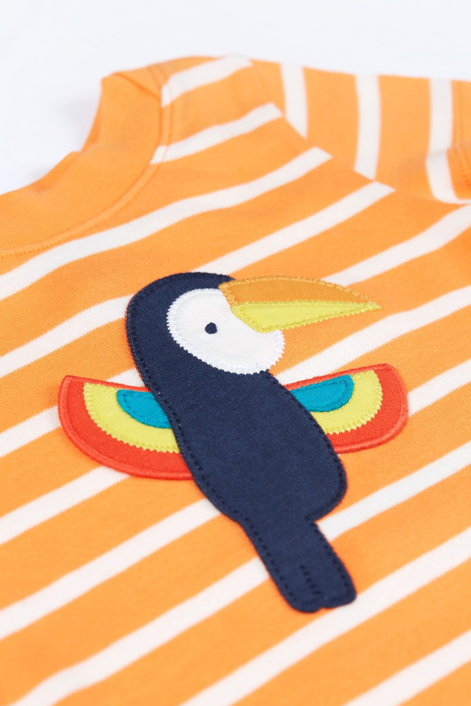 Easy On Interactive T-shirt - Tangerine Breton/Toucan